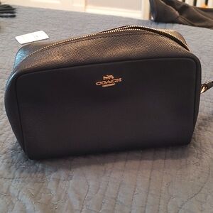COACH leather cosmetic bag